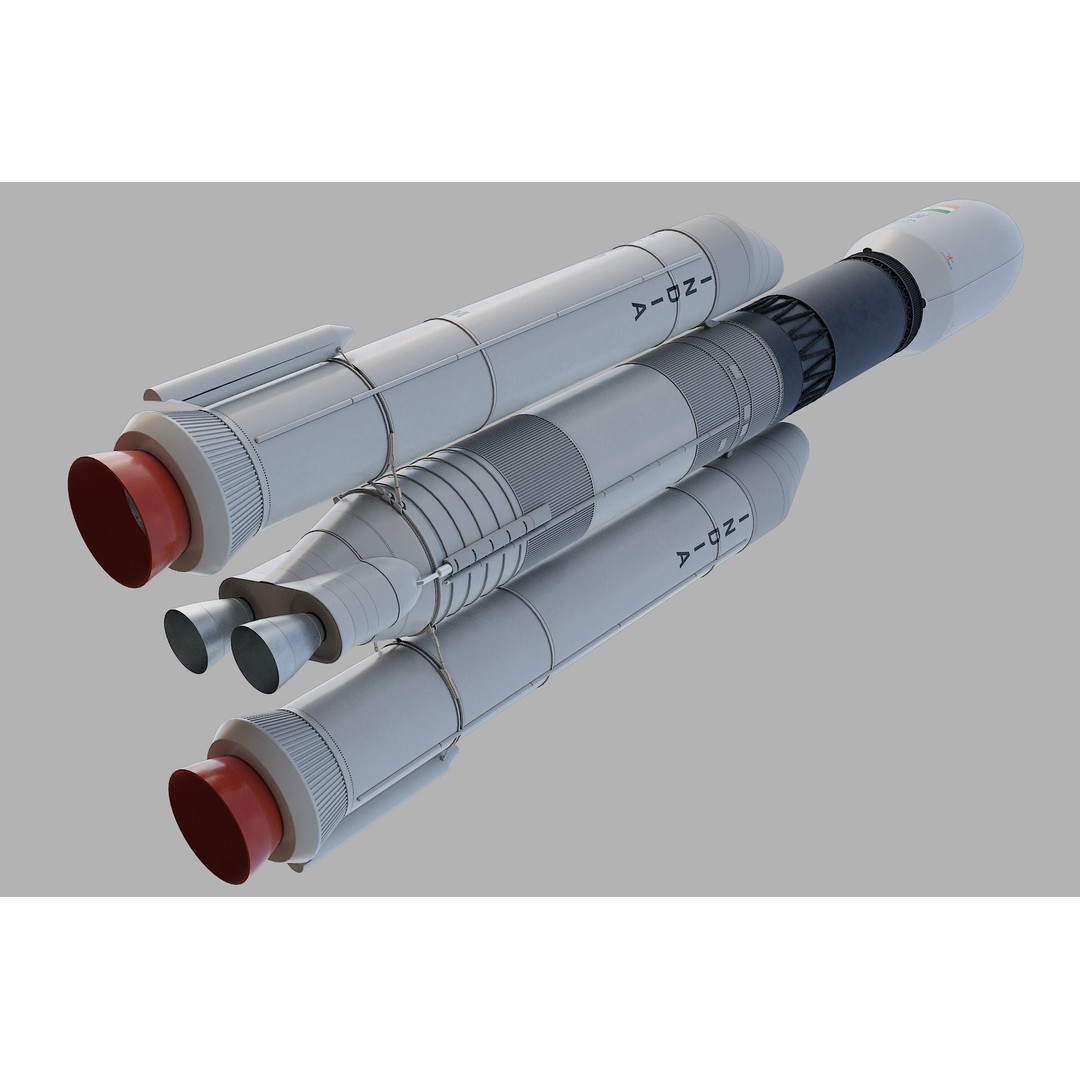GSLV Rocket 3D Model – High Detail PBR Asset, FBX, Blender - View 22
