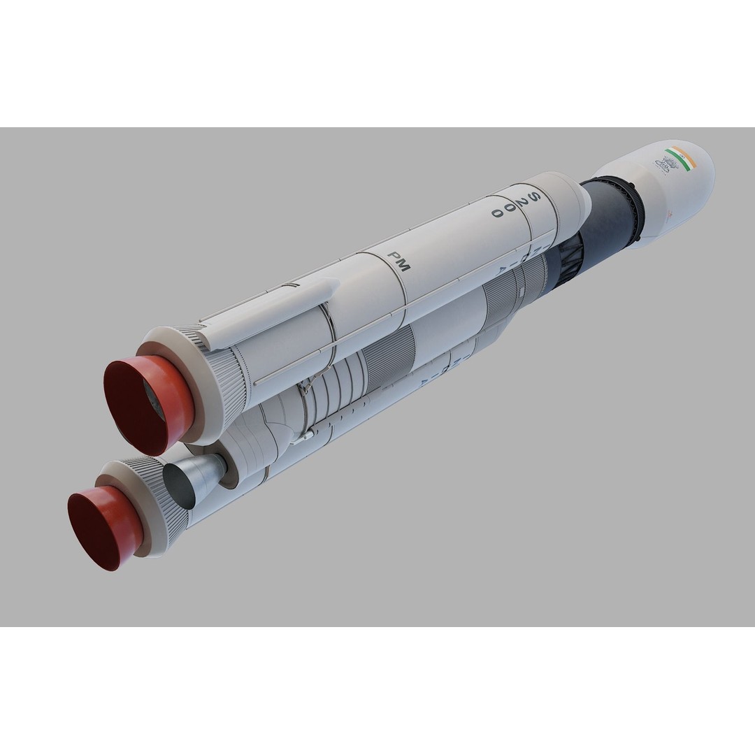 GSLV Rocket 3D Model – High Detail PBR Asset, FBX, Blender - View 23