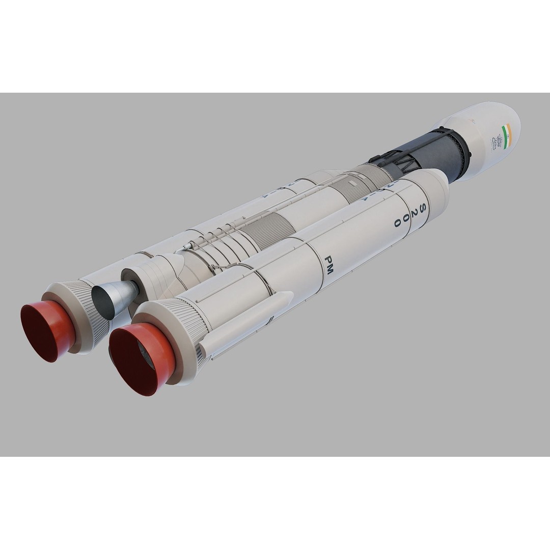 GSLV Rocket 3D Model – High Detail PBR Asset, FBX, Blender - View 24