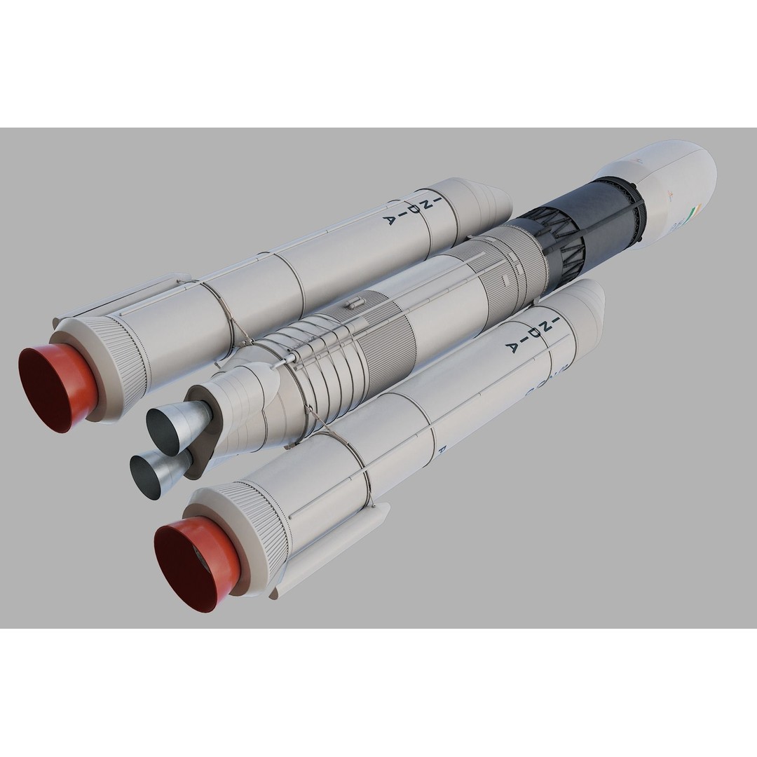GSLV Rocket 3D Model – High Detail PBR Asset, FBX, Blender - View 25