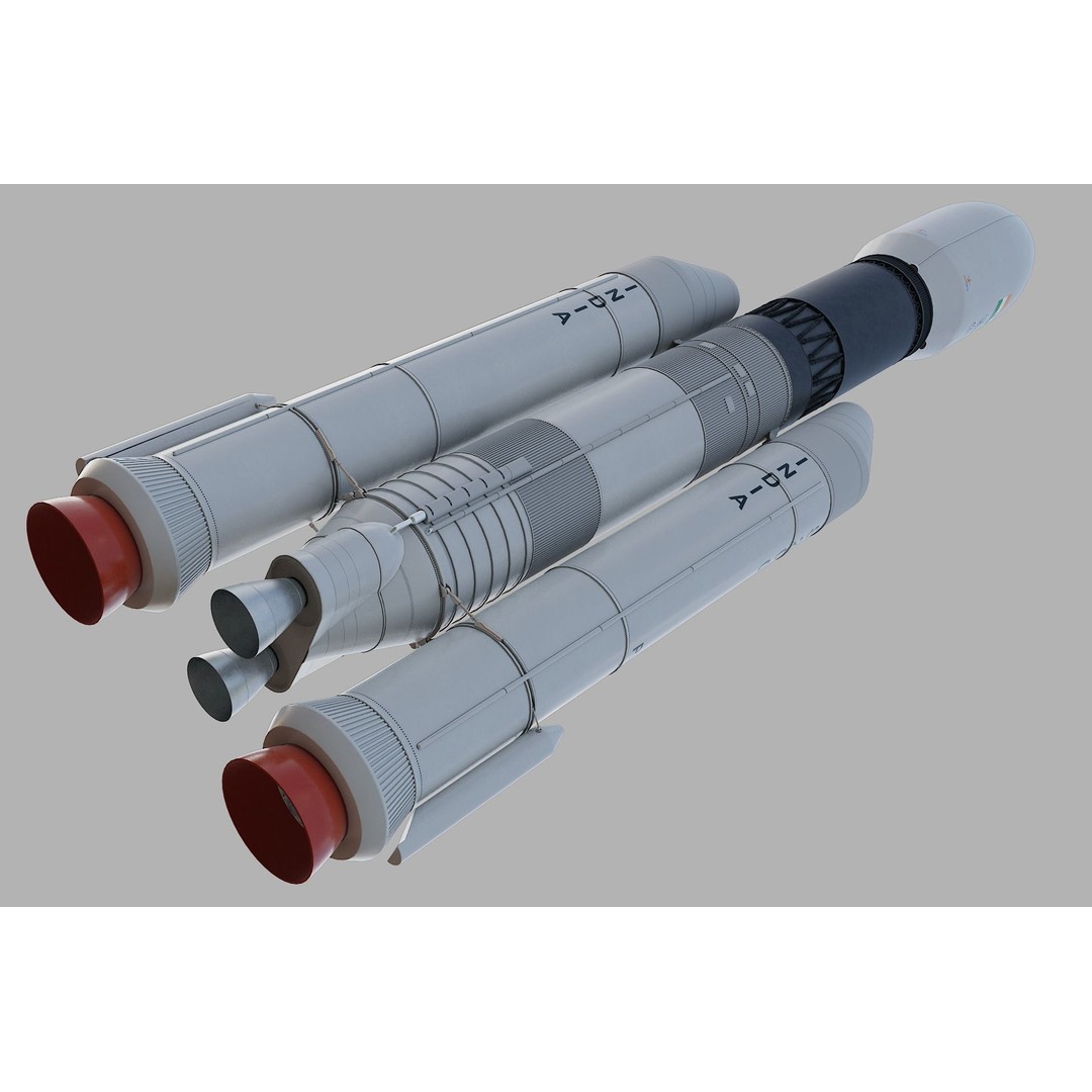 GSLV Rocket 3D Model – High Detail PBR Asset, FBX, Blender - View 26