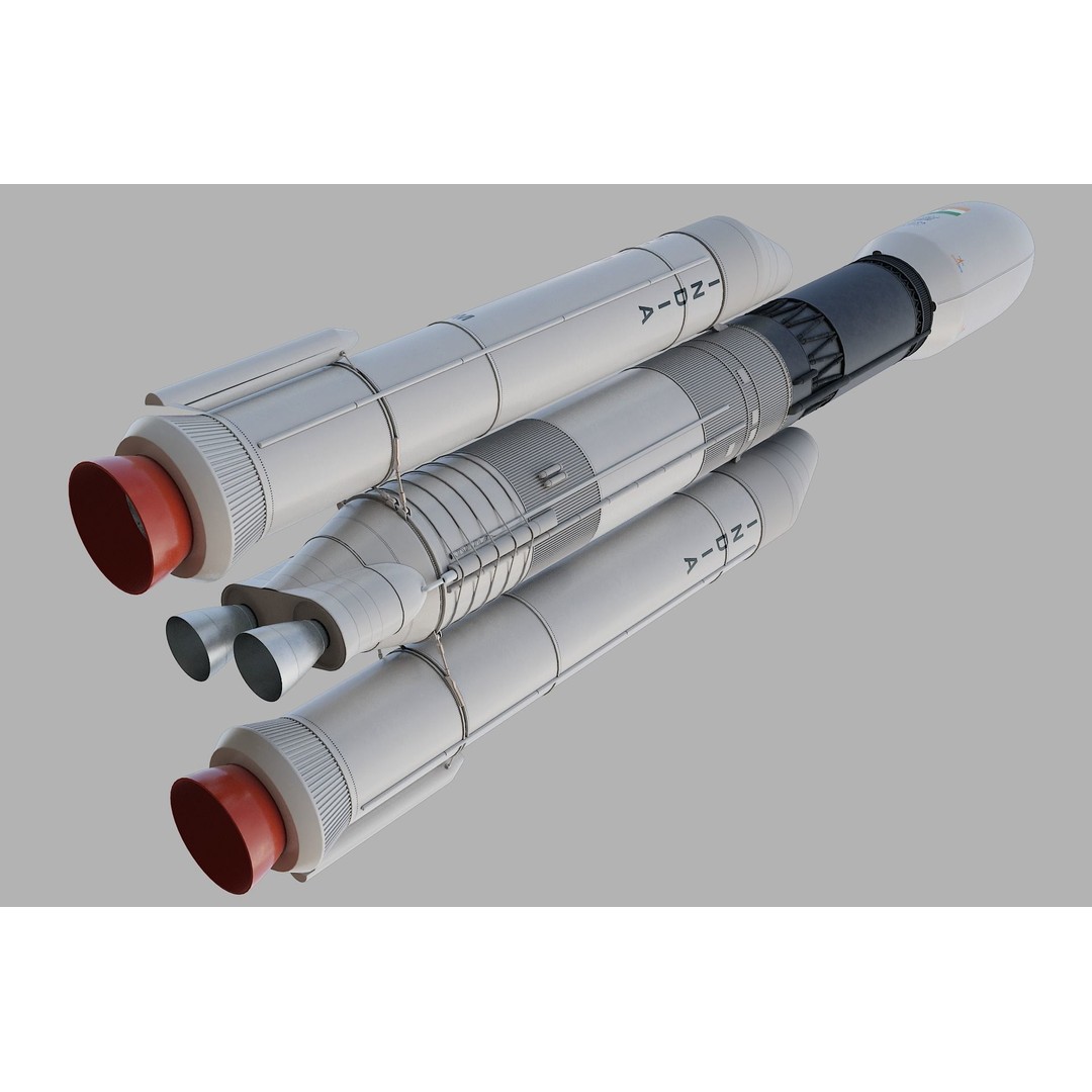 GSLV Rocket 3D Model – High Detail PBR Asset, FBX, Blender - View 27