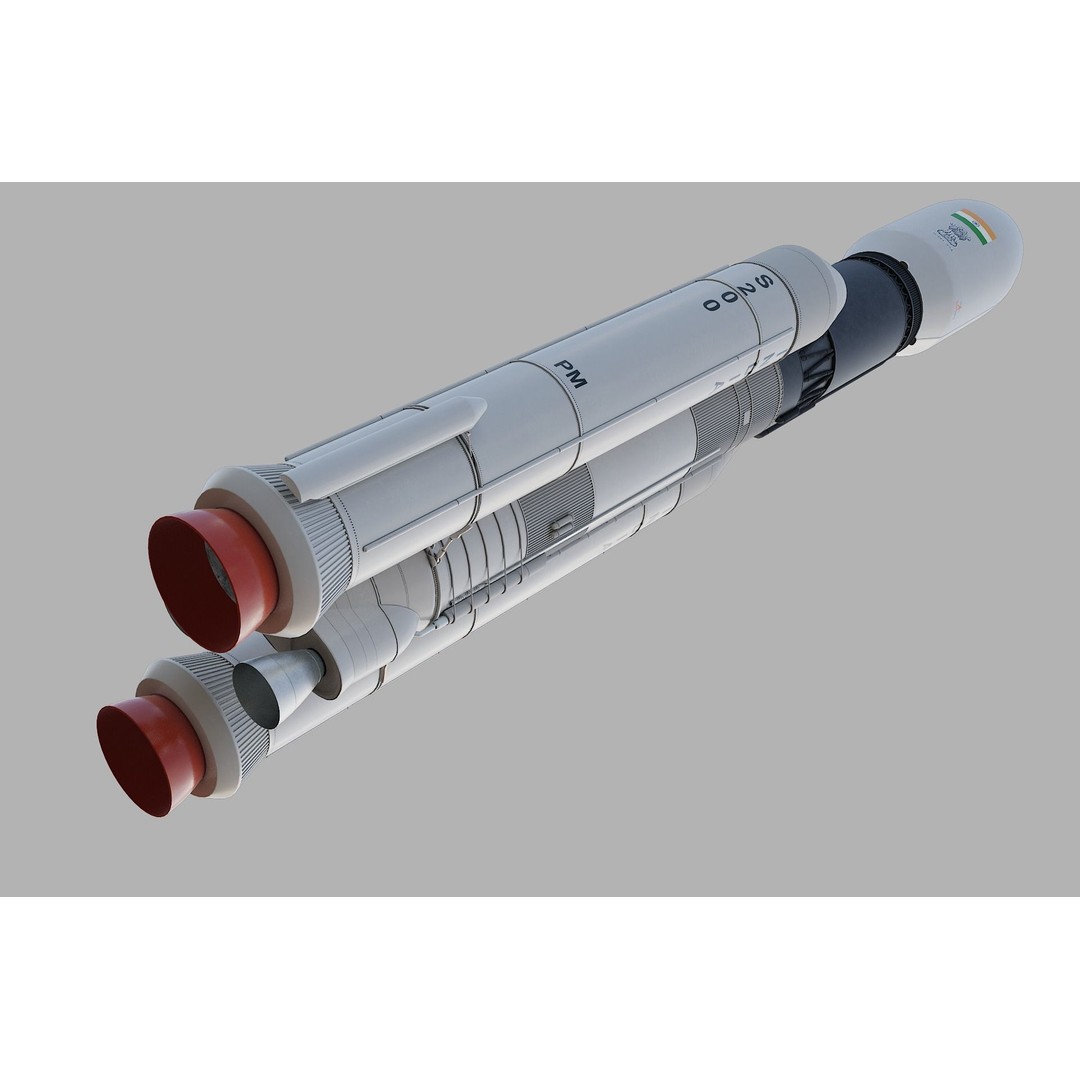 GSLV Rocket 3D Model – High Detail PBR Asset, FBX, Blender - View 28