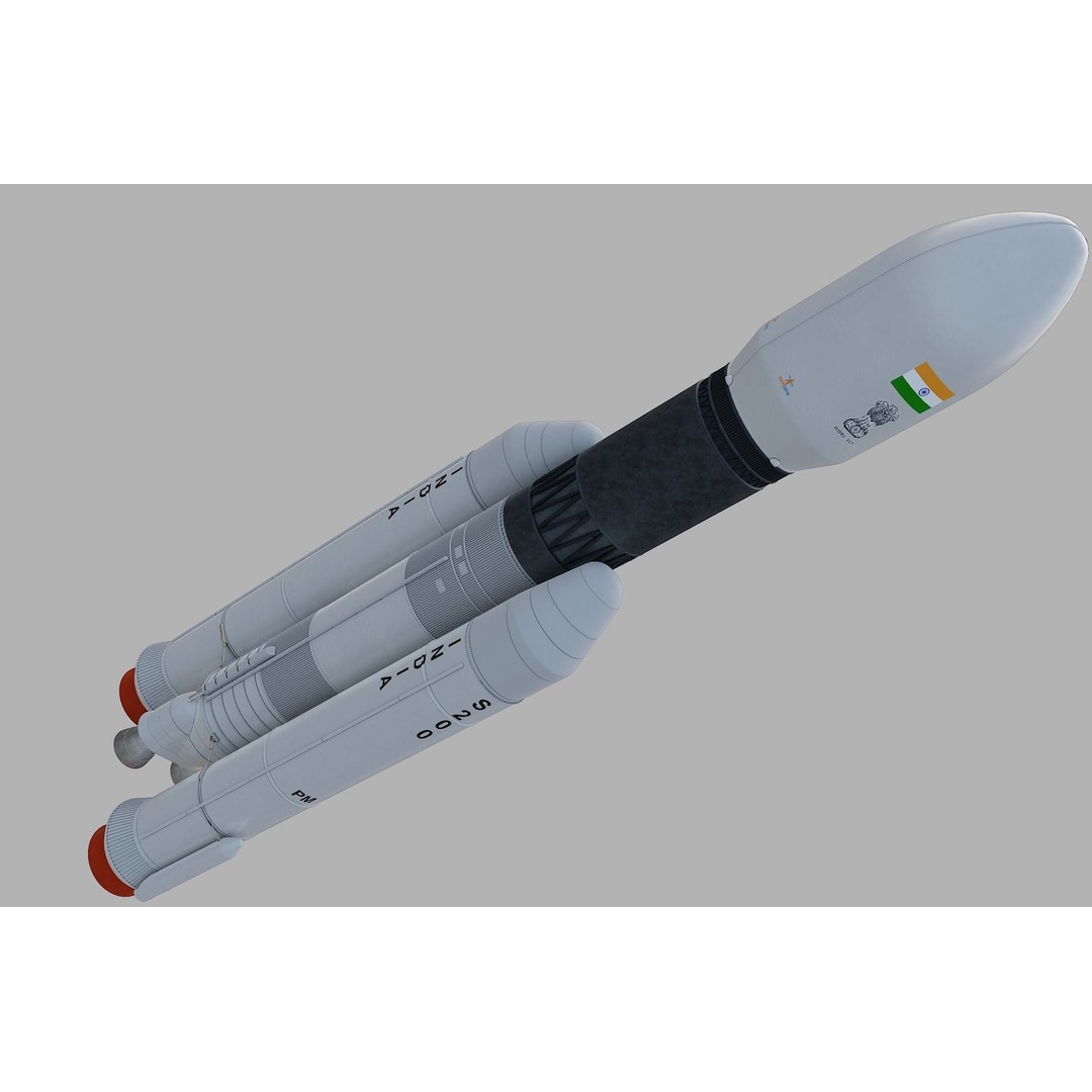 GSLV Rocket 3D Model – High Detail PBR Asset, FBX, Blender - View 30