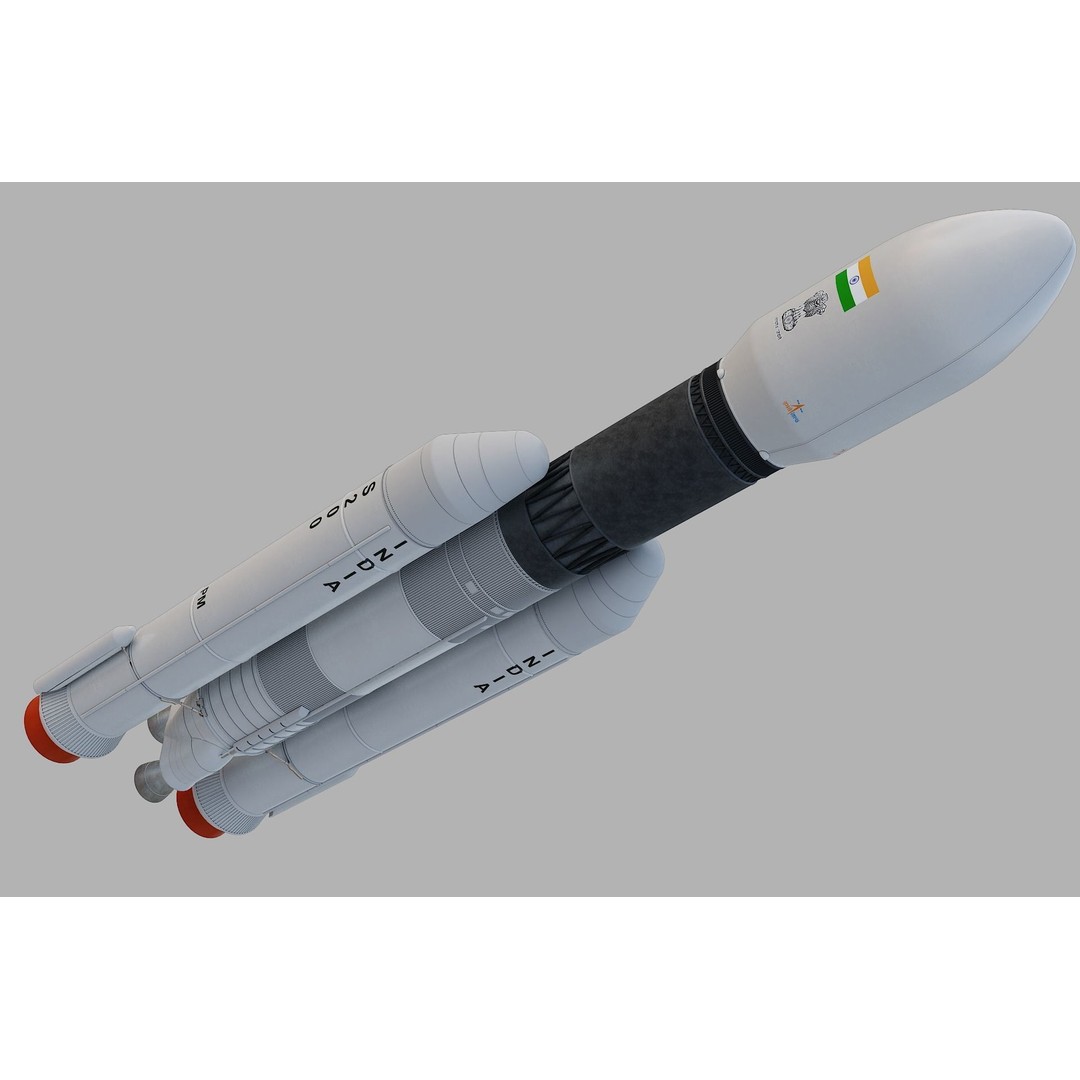 GSLV Rocket 3D Model – High Detail PBR Asset, FBX, Blender - View 32