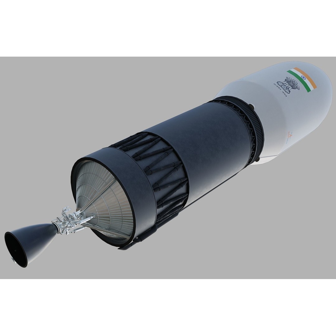 GSLV Rocket 3D Model – High Detail PBR Asset, FBX, Blender - View 35