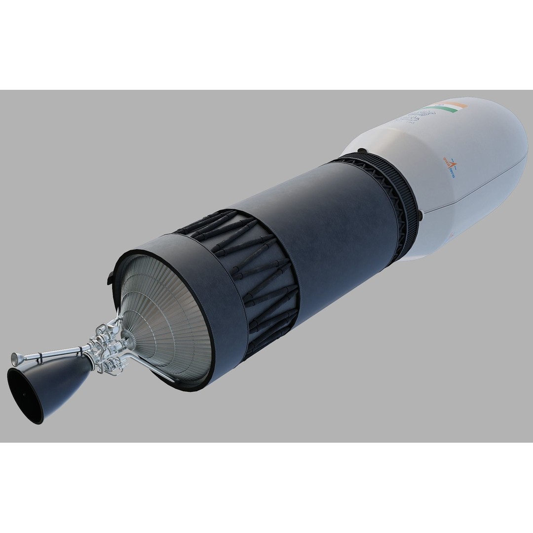 GSLV Rocket 3D Model – High Detail PBR Asset, FBX, Blender - View 37