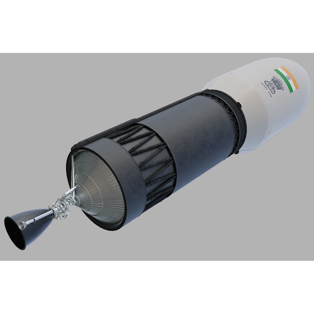 GSLV Rocket 3D Model – High Detail PBR Asset, FBX, Blender - View 38