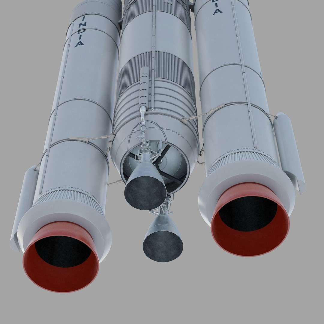 GSLV Rocket 3D Model – High Detail PBR Asset, FBX, Blender - View 43