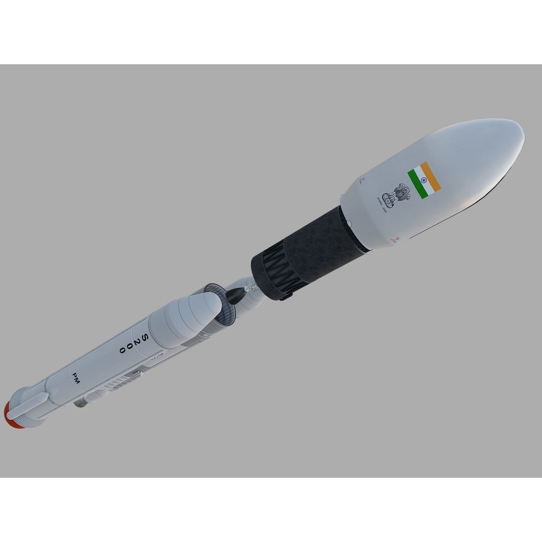 GSLV Rocket 3D Model – High Detail PBR Asset, FBX, Blender - View 46