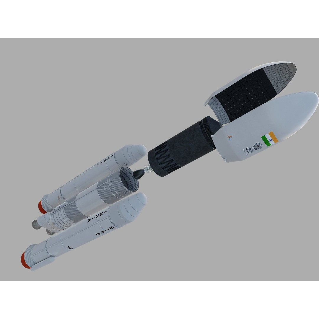GSLV Rocket 3D Model – High Detail PBR Asset, FBX, Blender - View 47
