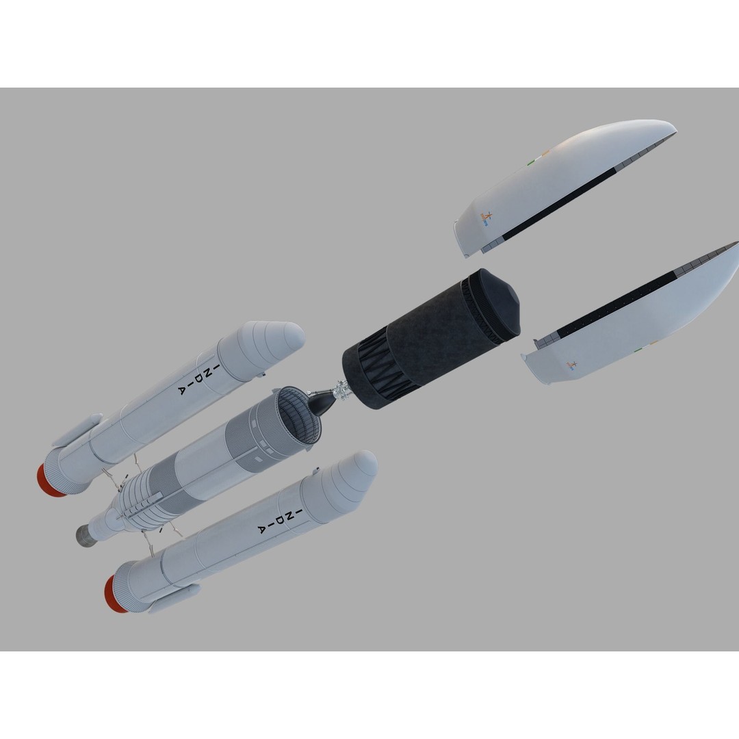 GSLV Rocket 3D Model – High Detail PBR Asset, FBX, Blender - View 48