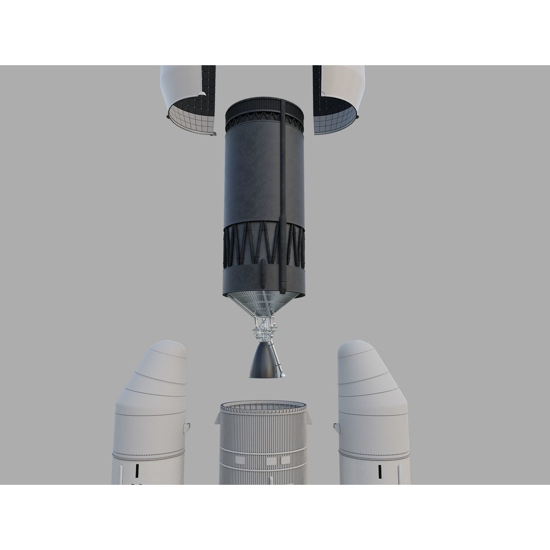 GSLV Rocket 3D Model – High Detail PBR Asset, FBX, Blender - View 49