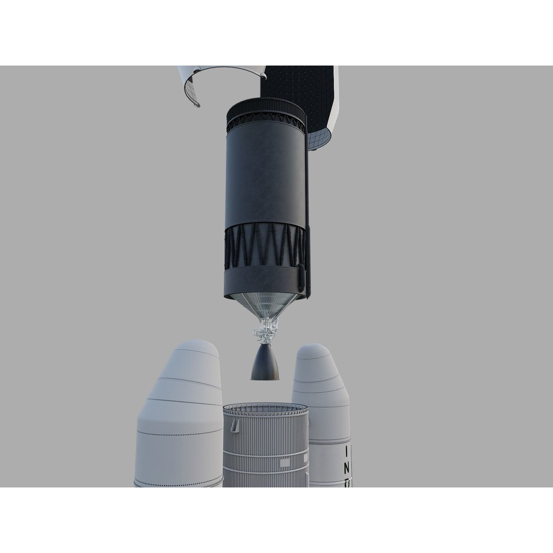 GSLV Rocket 3D Model – High Detail PBR Asset, FBX, Blender - View 50