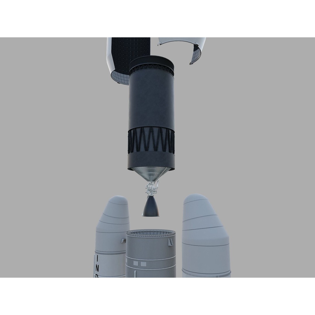 GSLV Rocket 3D Model – High Detail PBR Asset, FBX, Blender - View 51