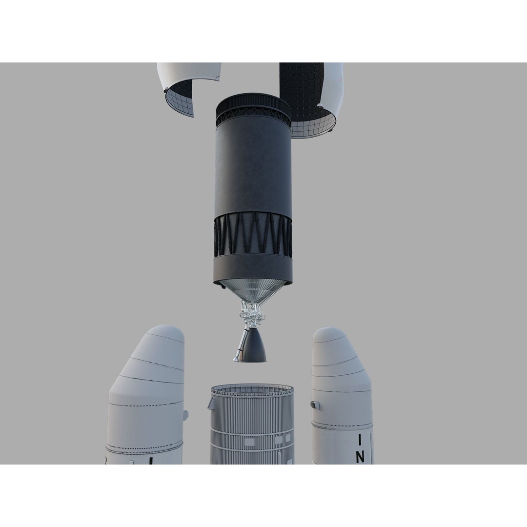 GSLV Rocket 3D Model – High Detail PBR Asset, FBX, Blender - View 52