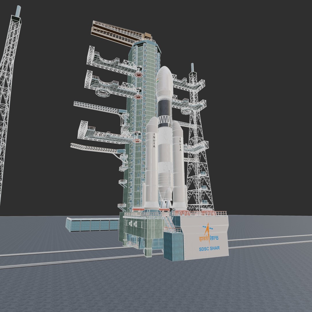 GSLV Rocket 3D Model – High Detail PBR Asset, FBX, Blender - View 53