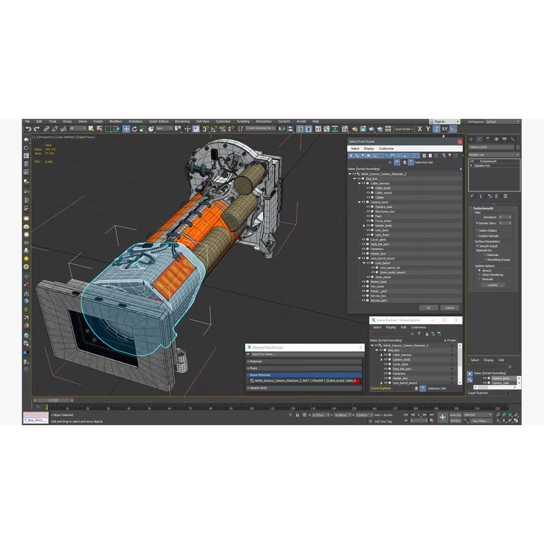 NASA Science Camera Mastcam-Z 3D Model – High-Quality PBR Asset, FBX - View 15
