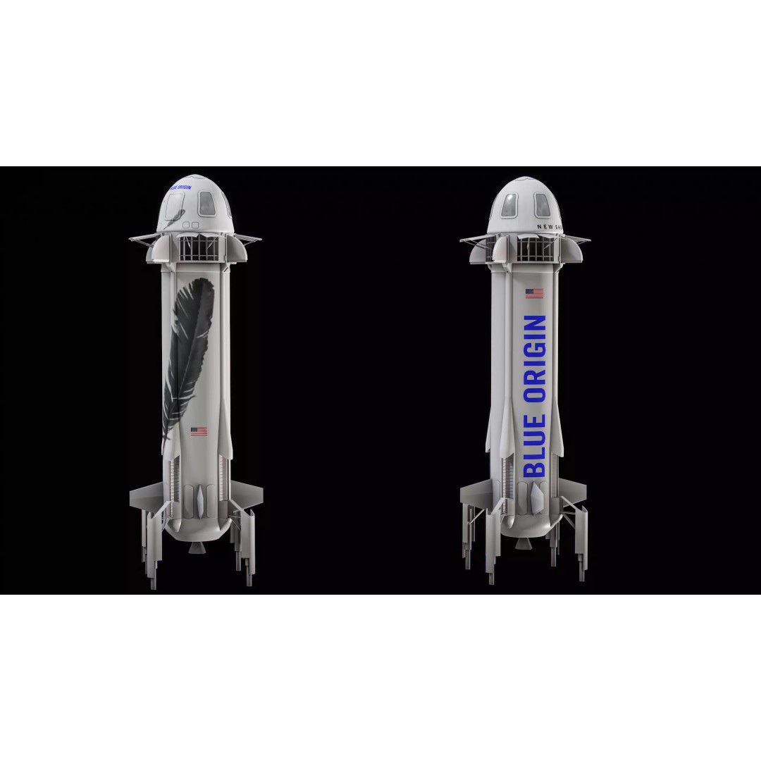 New Shepard 3D Model – Low Poly Spacecraft, PBR Textures, FBX - View 10