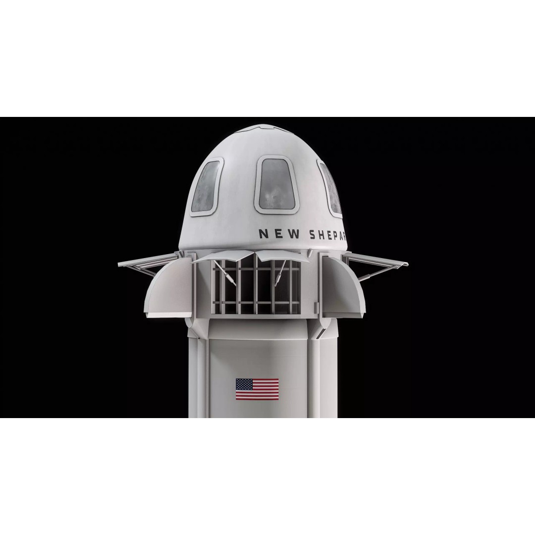 New Shepard 3D Model – Low Poly Spacecraft, PBR Textures, FBX - View 11