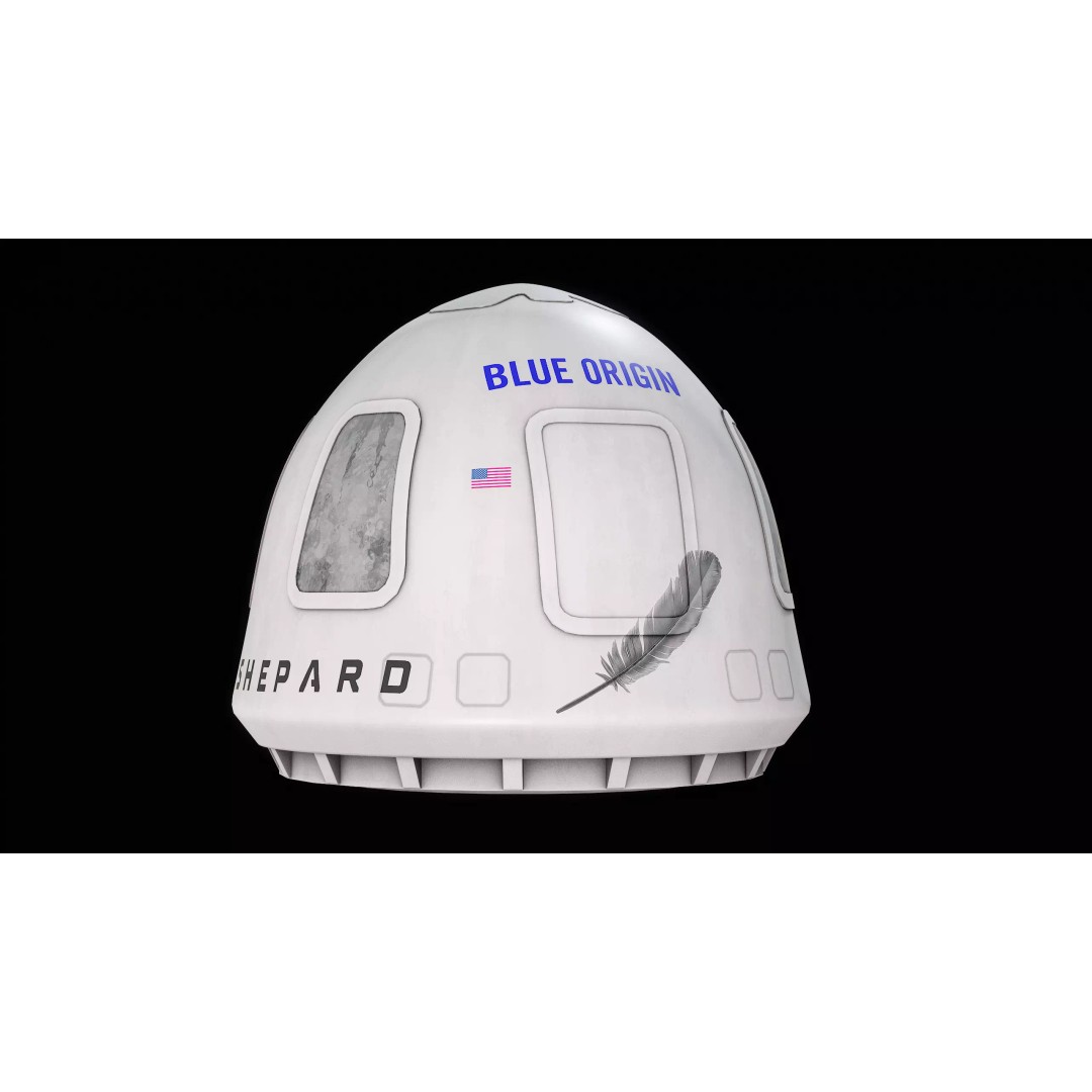 New Shepard 3D Model – Low Poly Spacecraft, PBR Textures, FBX - View 12