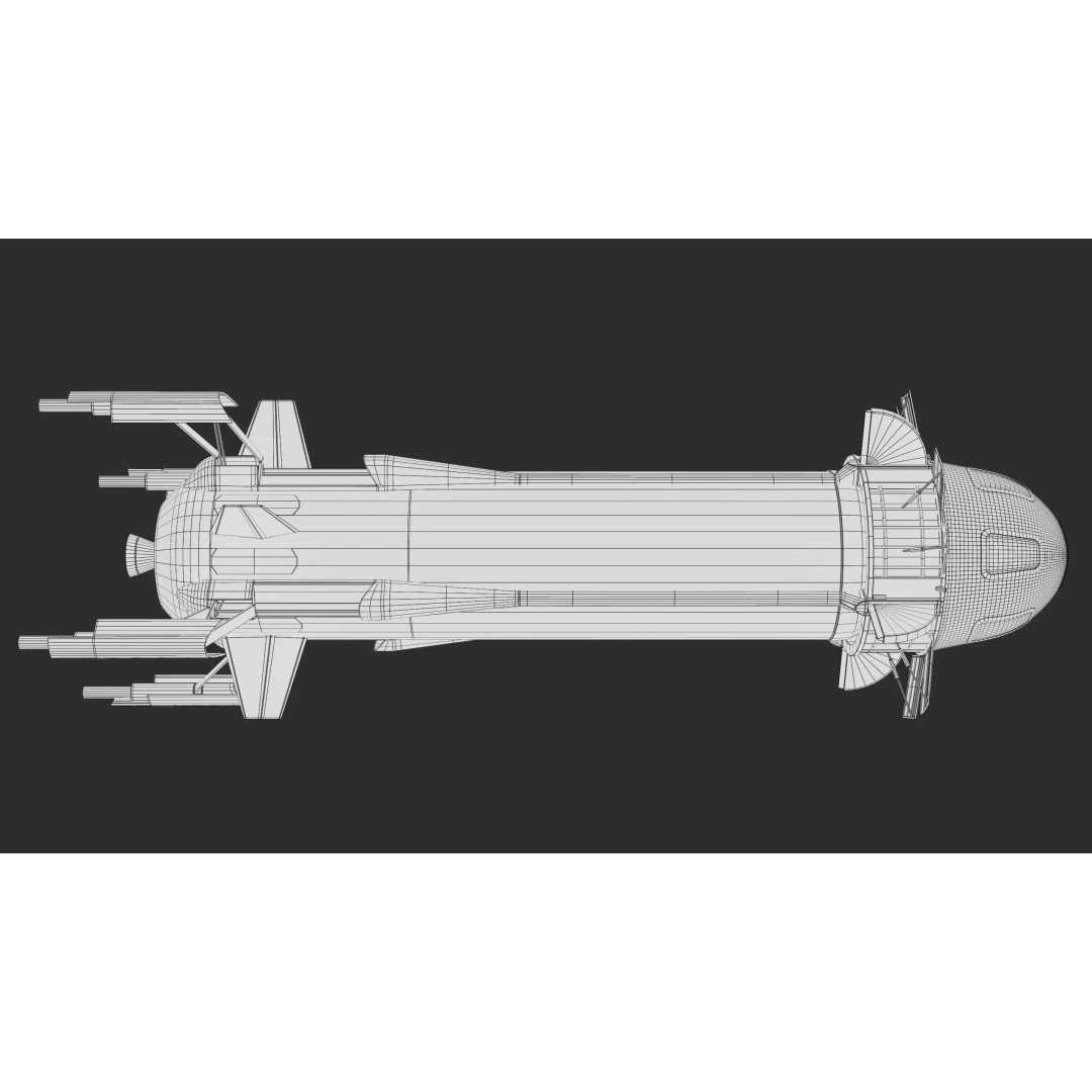 New Shepard 3D Model – Low Poly Spacecraft, PBR Textures, FBX - View 16