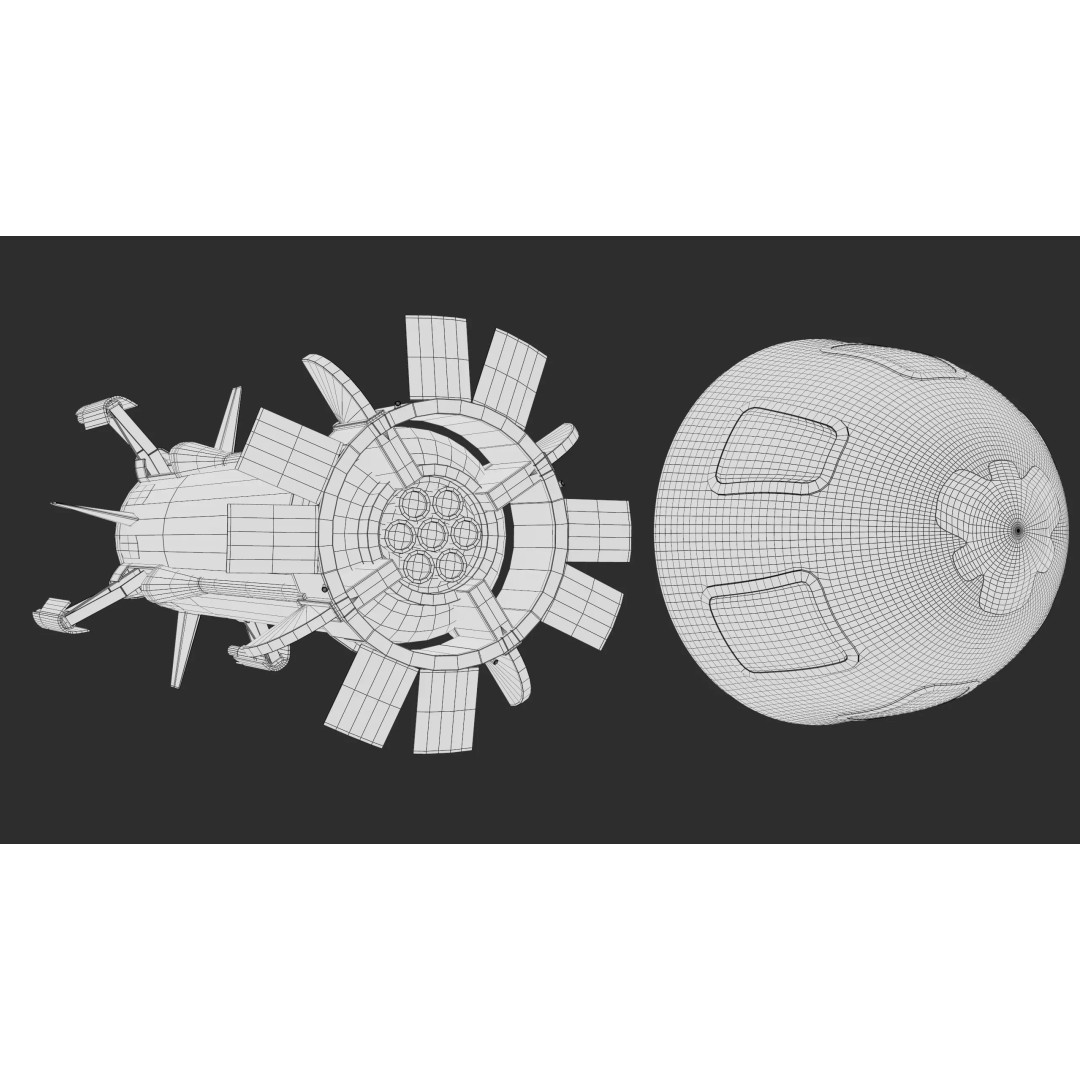 New Shepard 3D Model – Low Poly Spacecraft, PBR Textures, FBX - View 17