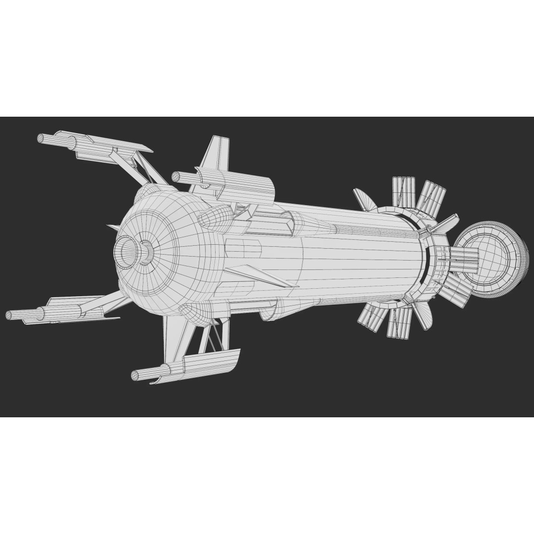 New Shepard 3D Model – Low Poly Spacecraft, PBR Textures, FBX - View 18