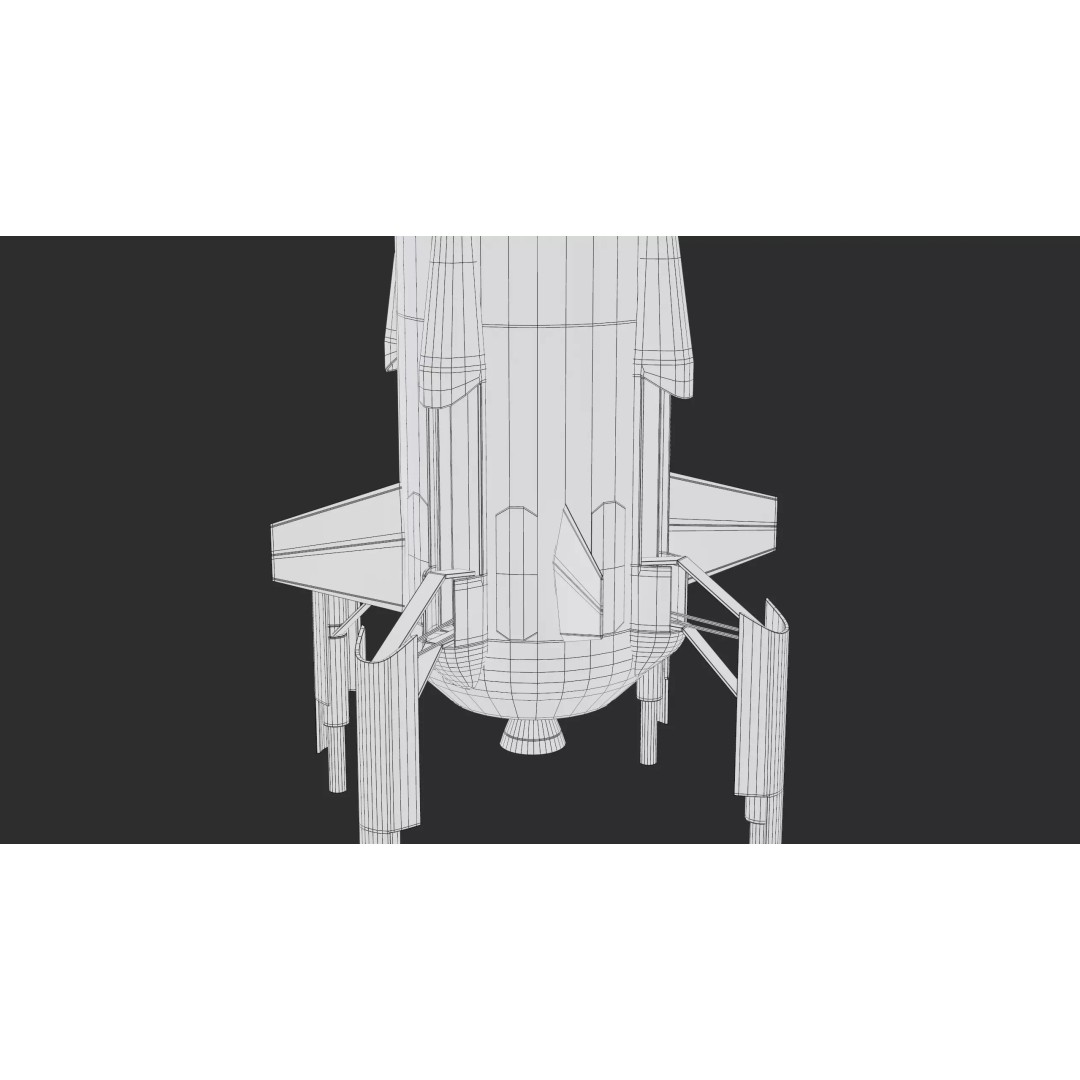 New Shepard 3D Model – Low Poly Spacecraft, PBR Textures, FBX - View 20