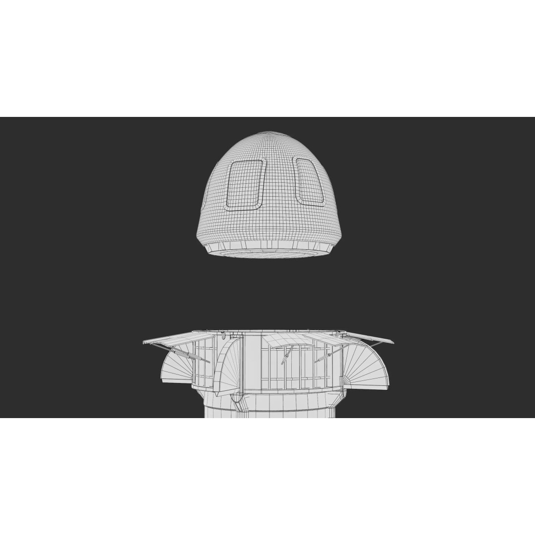 New Shepard 3D Model – Low Poly Spacecraft, PBR Textures, FBX - View 22