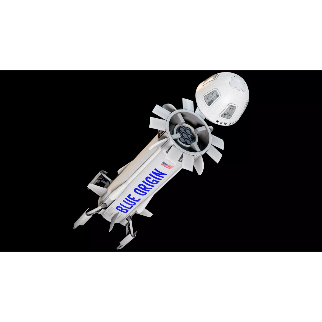 New Shepard 3D Model – Low Poly Spacecraft, PBR Textures, FBX - View 4