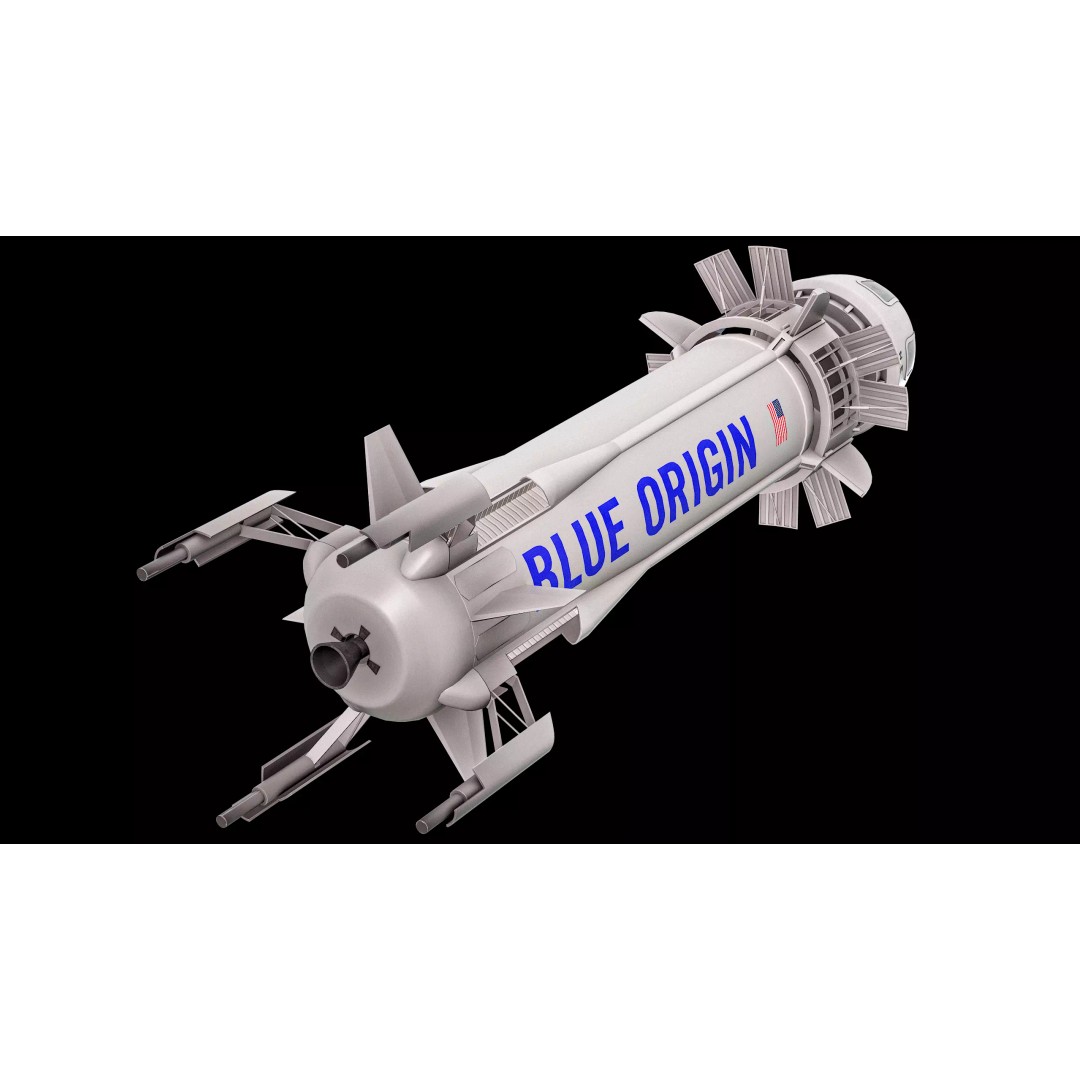 New Shepard 3D Model – Low Poly Spacecraft, PBR Textures, FBX - View 5