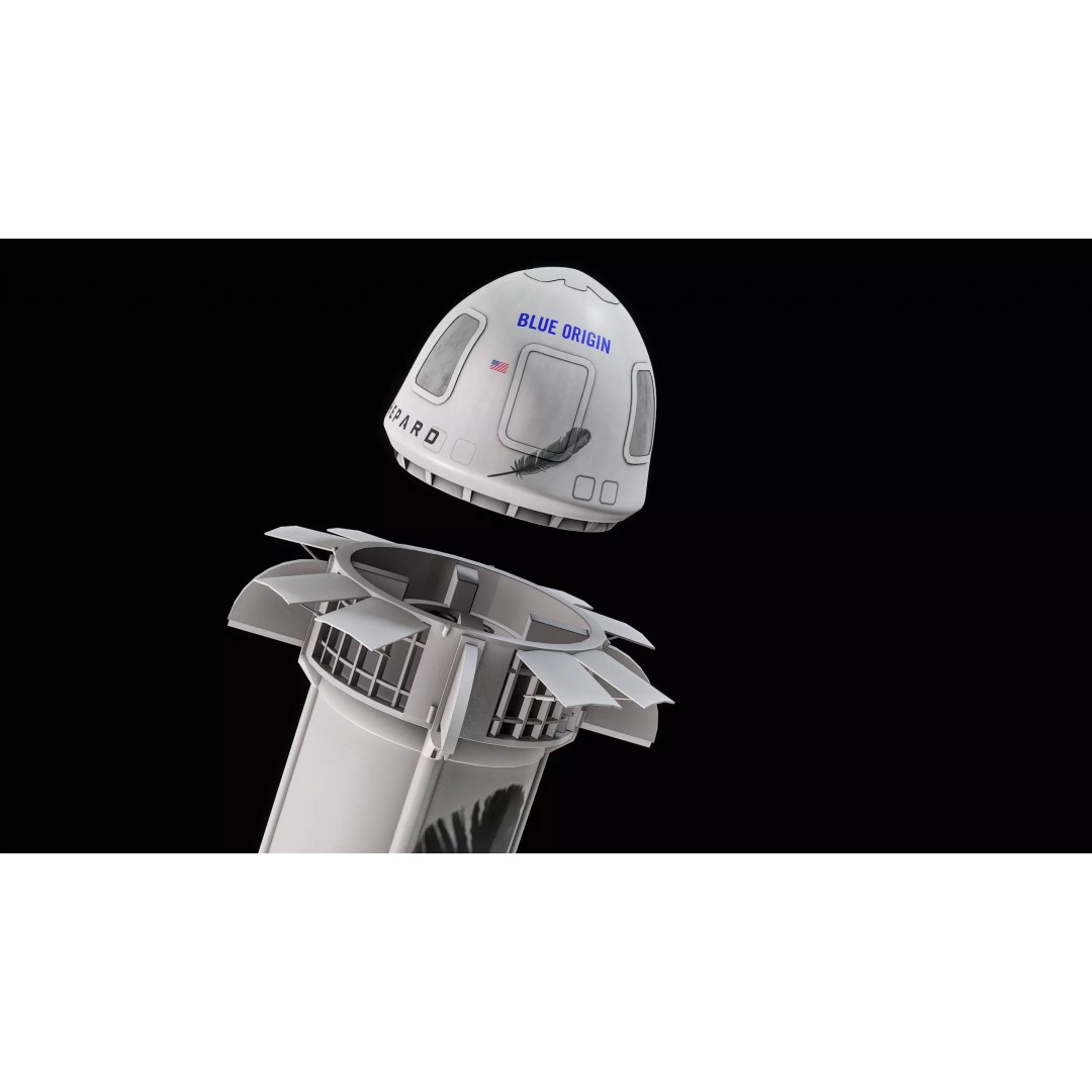New Shepard 3D Model – Low Poly Spacecraft, PBR Textures, FBX - View 7
