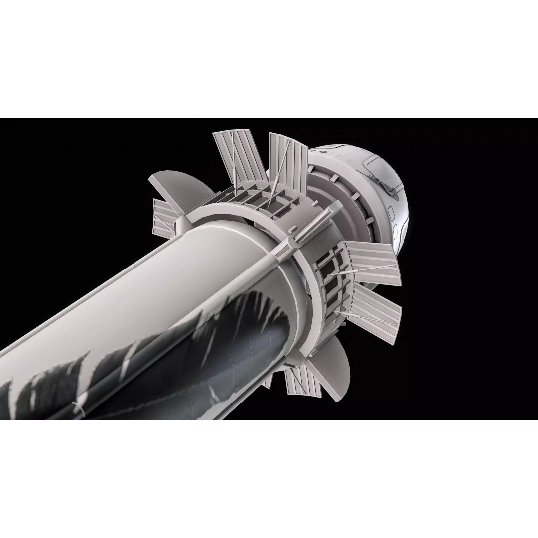 New Shepard 3D Model – Low Poly Spacecraft, PBR Textures, FBX - View 8