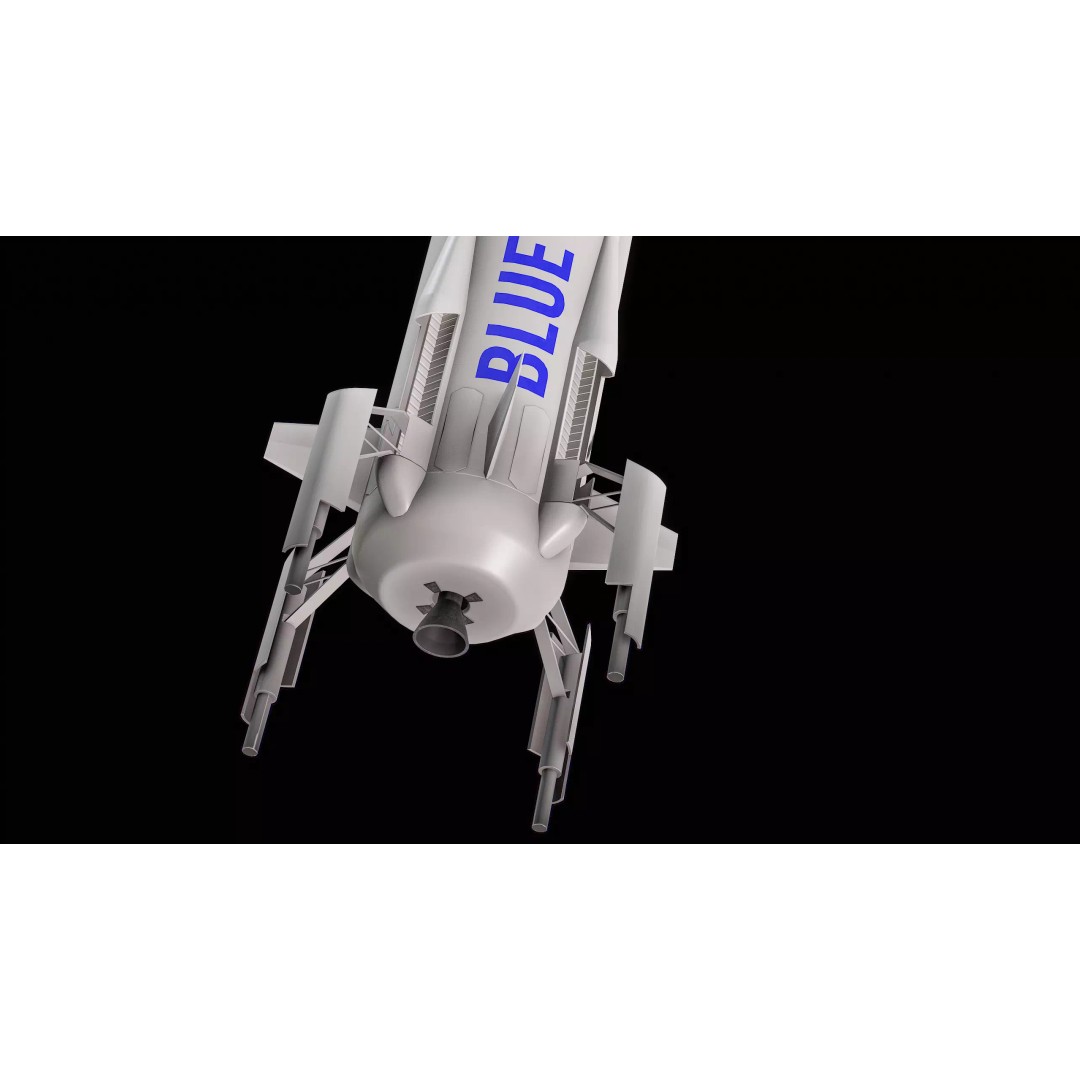 New Shepard 3D Model – Low Poly Spacecraft, PBR Textures, FBX - View 9