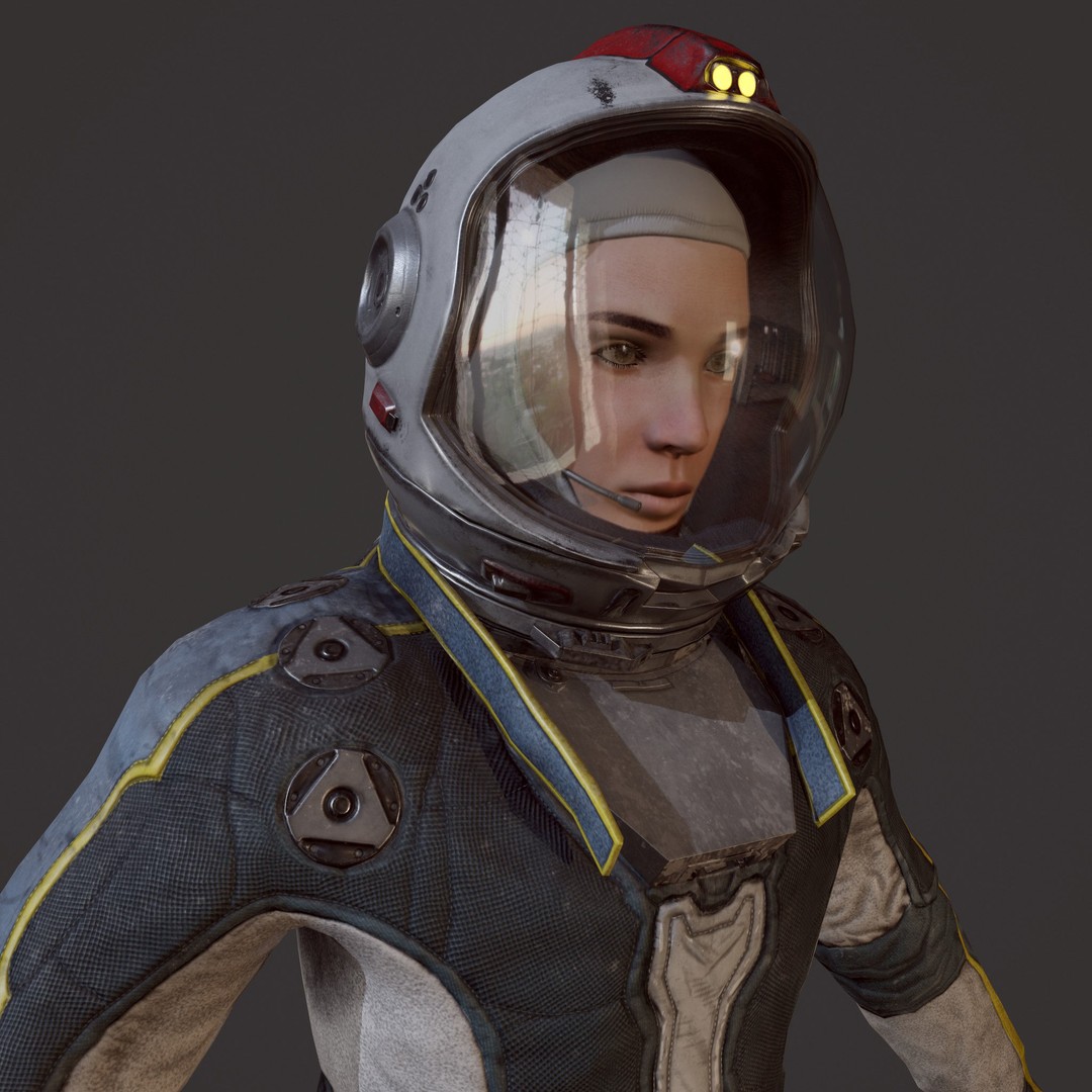 Astronaut 3D Model – Game Ready Low-Poly Character, FBX/OBJ - View 11