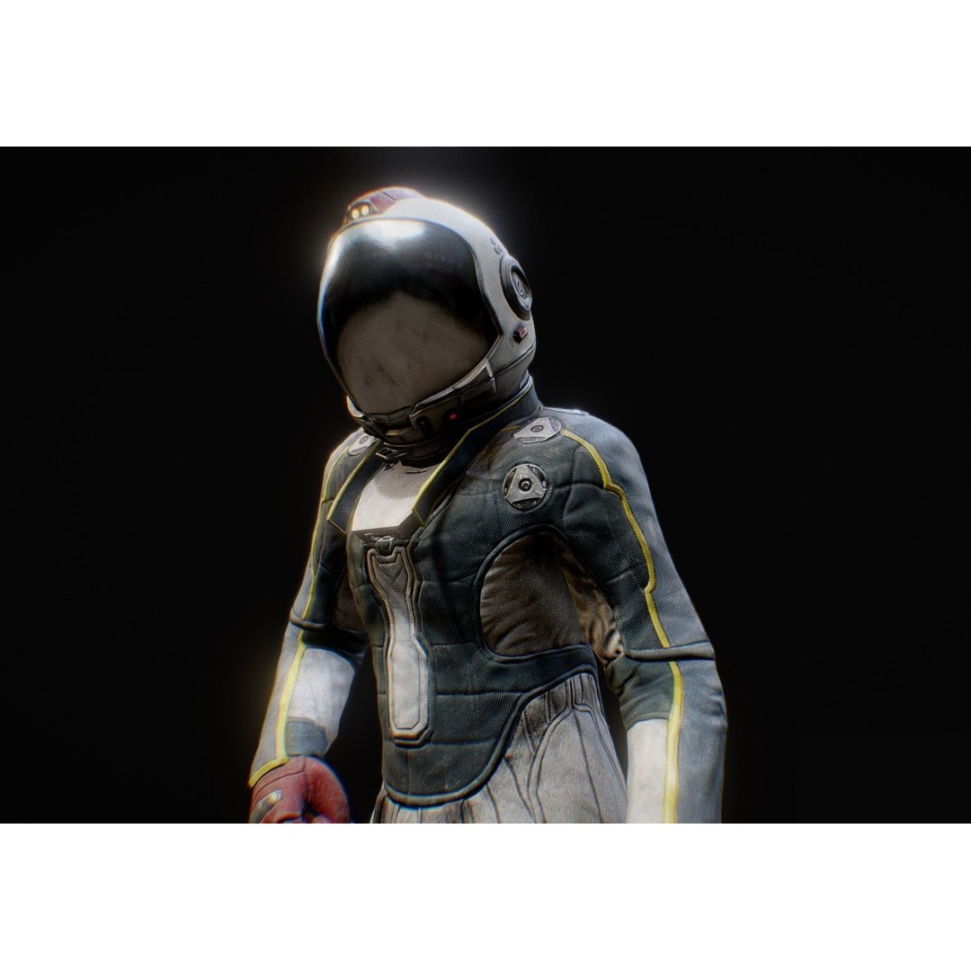 Astronaut 3D Model – Game Ready Low-Poly Character, FBX/OBJ - View 7