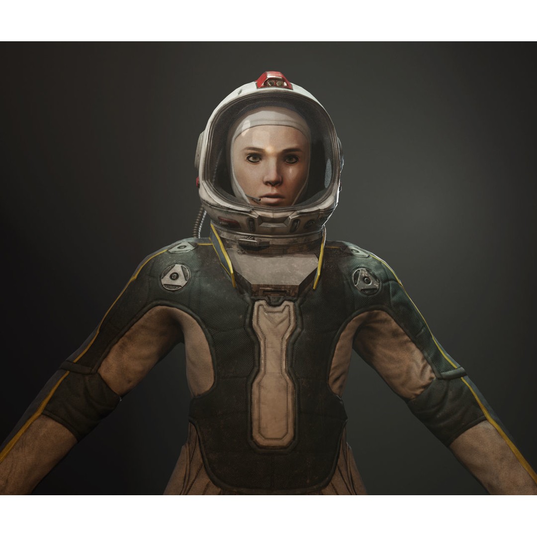 Astronaut 3D Model – Game Ready Low-Poly Character, FBX/OBJ - View 8