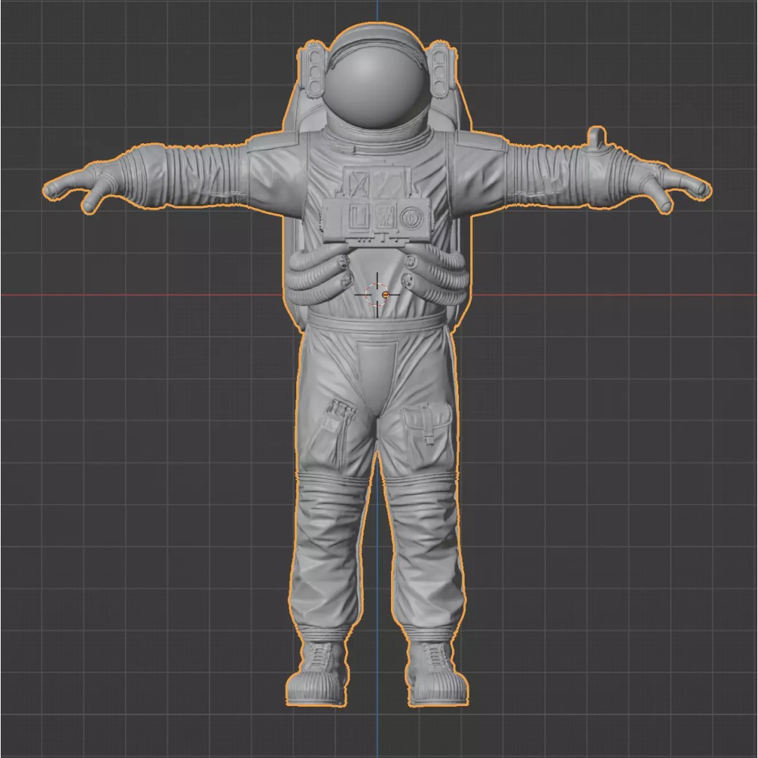 Astronaut 3D Model – High Quality T-Pose Character for Animation - View 10