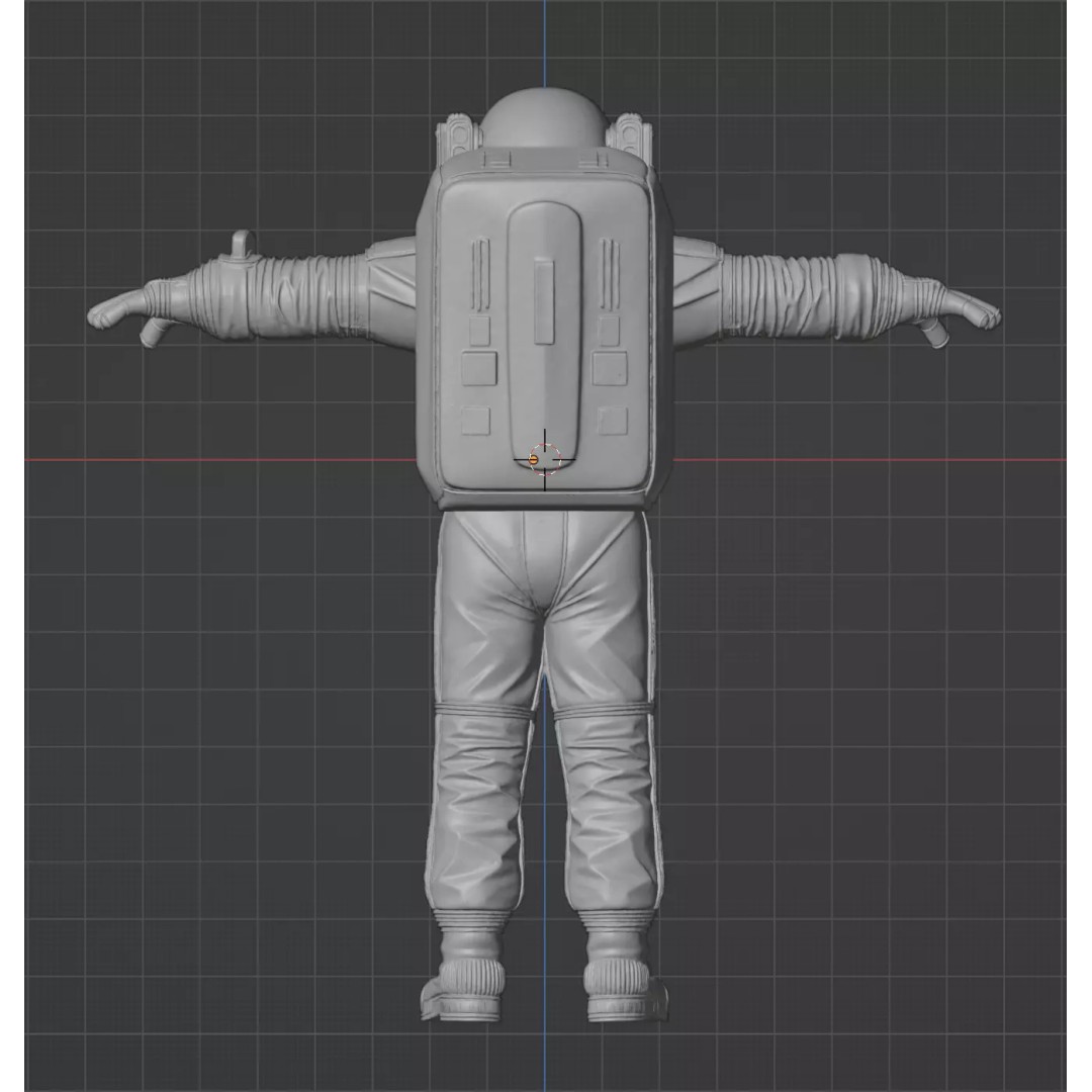 Astronaut 3D Model – High Quality T-Pose Character for Animation - View 12