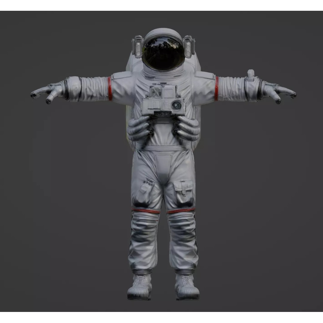 Astronaut 3D Model – High Quality T-Pose Character for Animation - View 15