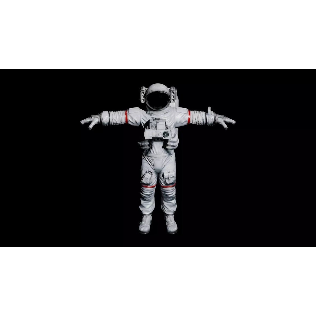 Astronaut 3D Model – High Quality T-Pose Character for Animation - View 3