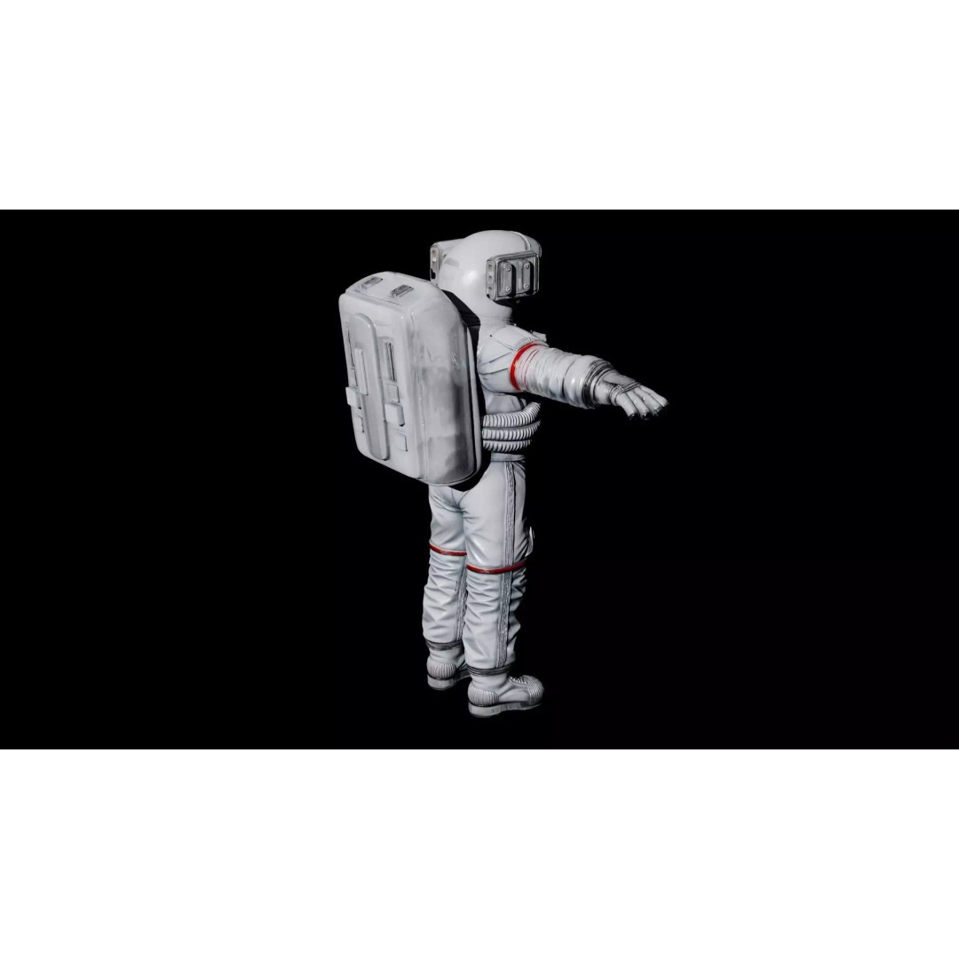 Astronaut 3D Model – High Quality T-Pose Character for Animation - View 9