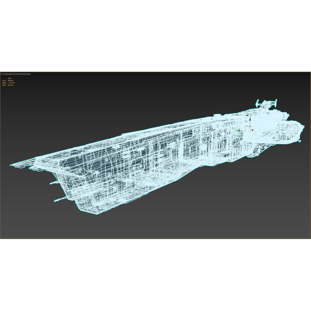 Space Battle Cruiser 3D Model – Sci-Fi Battleship, FBX & OBJ Formats
