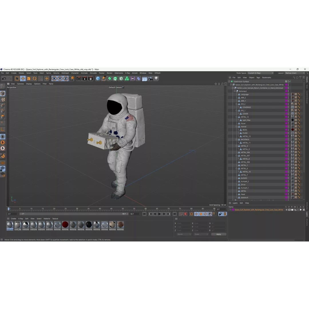 Space Suit Explorer 3D Model – High Poly PBR Asset for Simulation