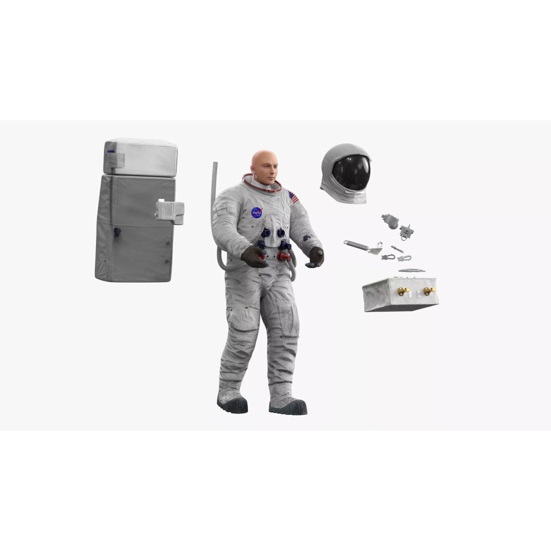 Space Suit Explorer 3D Model – High Poly PBR Asset for Simulation - View 10