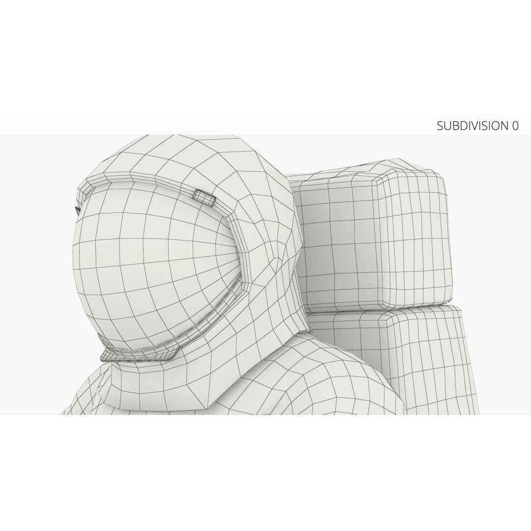 Space Suit Explorer 3D Model – High Poly PBR Asset for Simulation - View 12