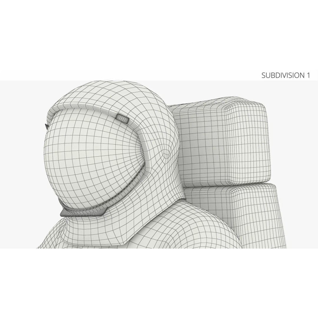Space Suit Explorer 3D Model – High Poly PBR Asset for Simulation - View 13