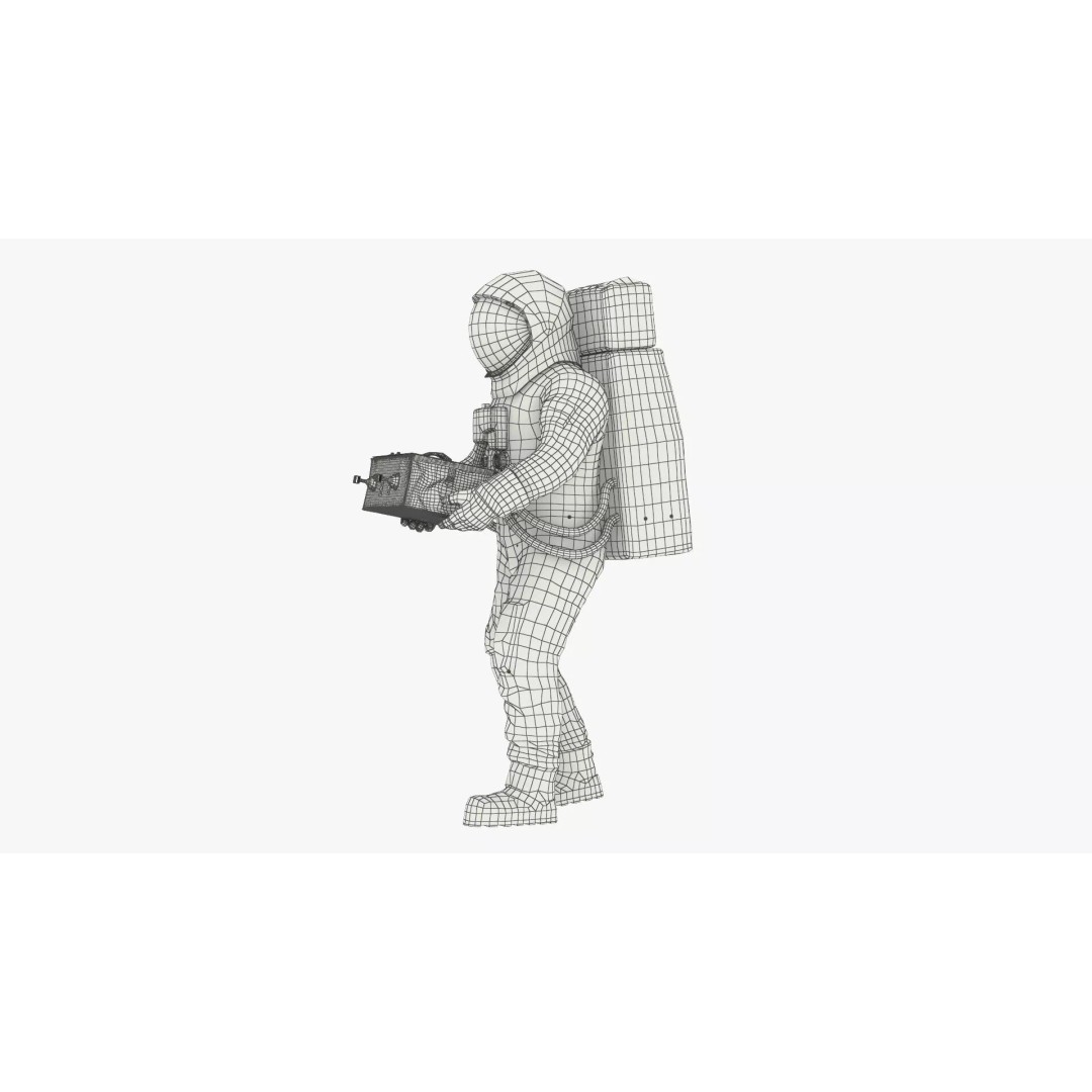 Space Suit Explorer 3D Model – High Poly PBR Asset for Simulation - View 14