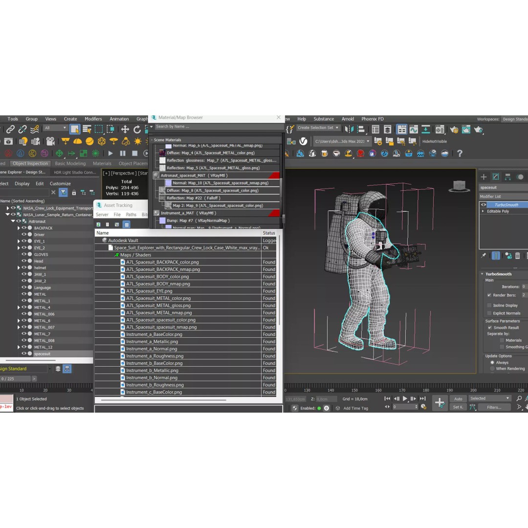 Space Suit Explorer 3D Model – High Poly PBR Asset for Simulation - View 18